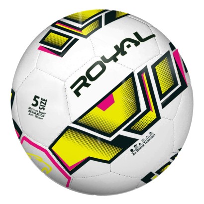 Bílo-žlutý fotbalový míč Royal Calcio Craft