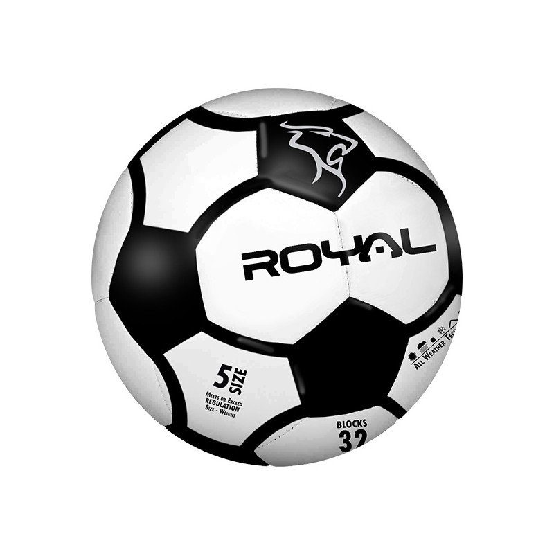 Bílo-černý fotbalový míč Royal Calcio Block