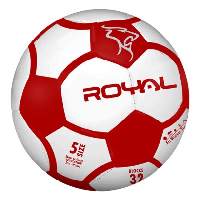 Bílo-červený fotbalový míč Royal Calcio Block