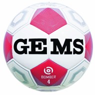 Bielo-červená futbalová lopta Gems Bomber