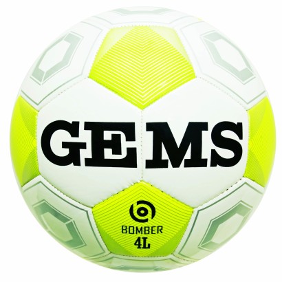 Žlto-modrá futbalová lopta Gems Bomber 4 Light