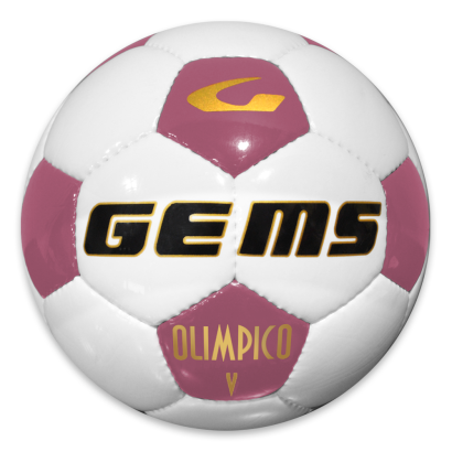 Bílo-červený fotbalový míč Gems Olimpico