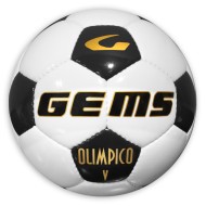 Bielo-čierna futbalová lopta Gems Olimpico