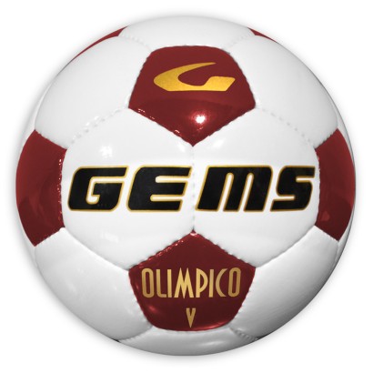 Bílo-hnědý fotbalový míč Gems Olimpico