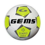 Bielo-žltá futbalová lopta Gems Olimpico Hybrid