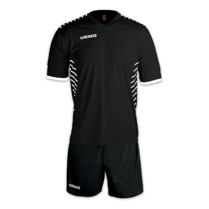 Cierno-biely futbalový dres s trenírkami Gems Chelsea