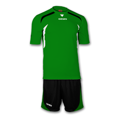 Zeleno-čierny futbalový dres s trenírkami Gems Chicago