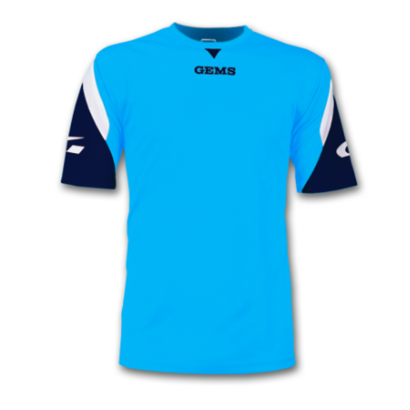 Světlemodře-tmavě modrý fotbalový dres Gems Boston