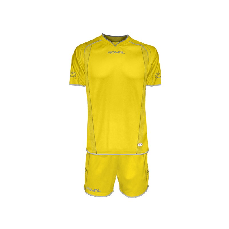 Žlutý fotbalový dres s trenýrkami Royal Alcor