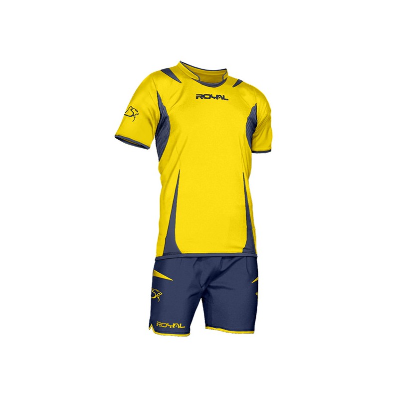 Žlto-modrý futbalový dres s trenírkami Royal Hypnos