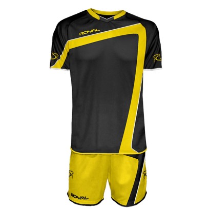Černo-žlutý fotbalový dres s trenýrkami Royal Ikaro