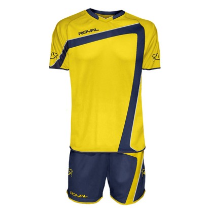 Žluto-černý fotbalový dres s trenýrkami Royal Ikaro