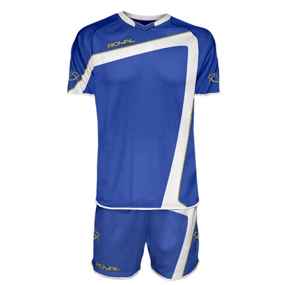 Modro-bílý fotbalový dres s trenýrkami Royal Ikaro