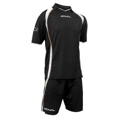 Černo-bílý fotbalový dres s trenýrkami Royal Sparta