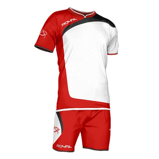 Bílo-červený fotbalový dres s trenýrkami Royal Zilant