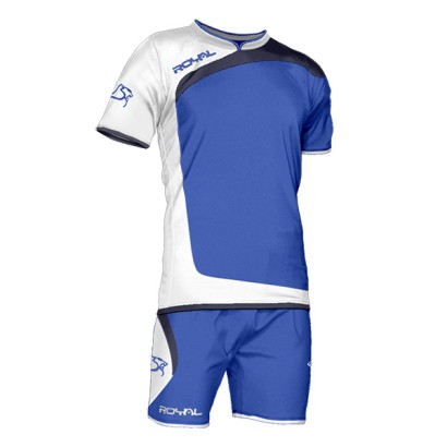 Modro-biely futbalový dres s trenírkami Royal Zilant