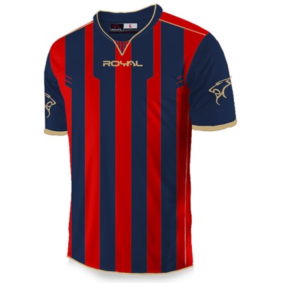 Červeno-tmavě modrý fotbalový dres Royal Sovin