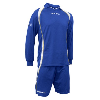 Modro-biely futbalový set s dlhými rukávmi Royal Sparta