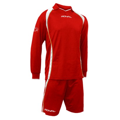 Červeno-biely futbalový set s dlhými rukávmi Royal Sparta