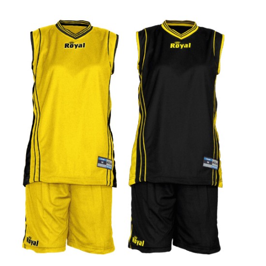 Žluto-černý basketbalový set Royal Double Fashion