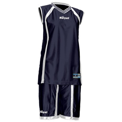 Tmavě modro-bílý basketbalový set Royal Easy