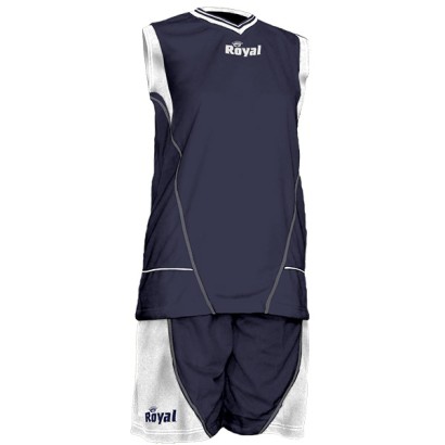 Tmavomodro-biely basketbalový set Royal Ideal